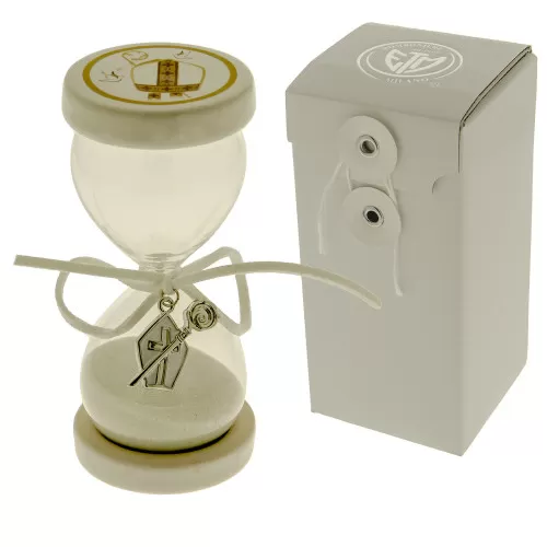 Bomboniera cresima clessidra con ciondolo e base in resina ETM - 1