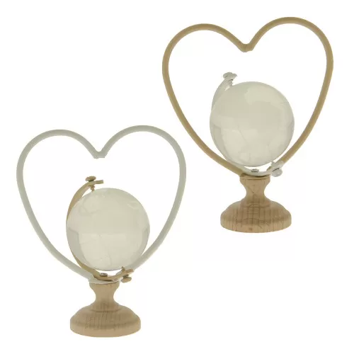 Bomboniera matrimonio cornice cuore con mappamondo ETM - 1