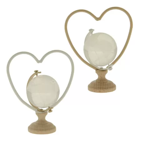 Bomboniera matrimonio cornice cuore con mappamondo ETM - 1