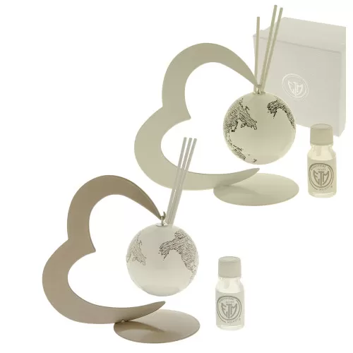 Bomboniera matrimonio cuore con mappamondo ETM - 1