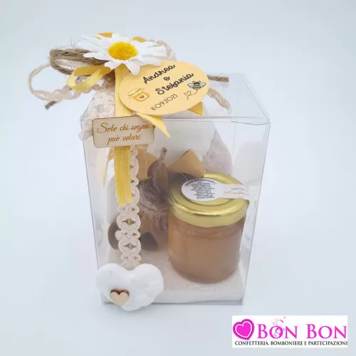 Bomboniera matrimonio enogastronomica barattolino miele - 1