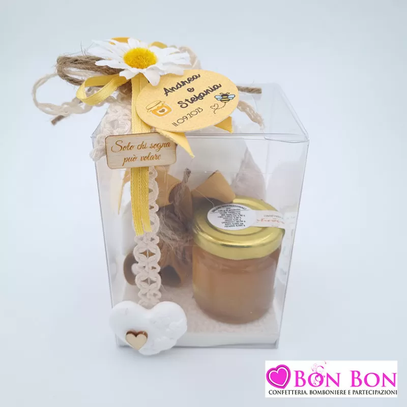 Bomboniera matrimonio enogastronomica barattolino miele - 1