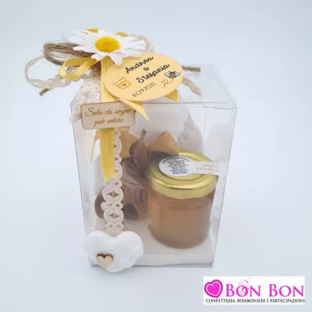 Bomboniera matrimonio enogastronomica barattolino miele - 1