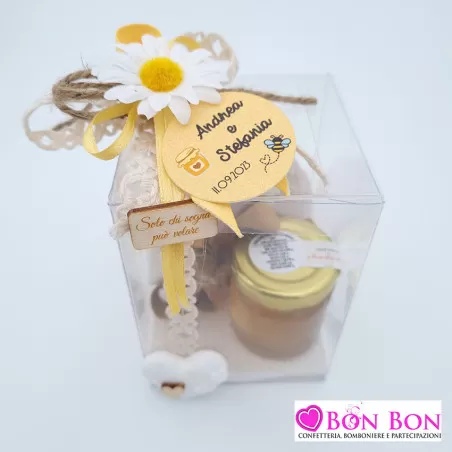 Bomboniera matrimonio enogastronomica barattolino miele - 2