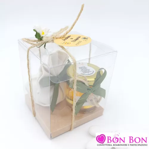 Bomboniera matrimonio enogastronomica barattolino miele varie tipologie - 1