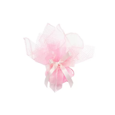 Bomboniera nascita e battesimo portafoto con clip albero della vita con orsetto rosa Harmony - 4
