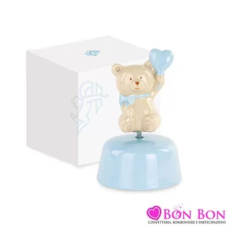 Bomboniera nascita e battesimo carillon orsetto cielo 29381 Cupido - 1