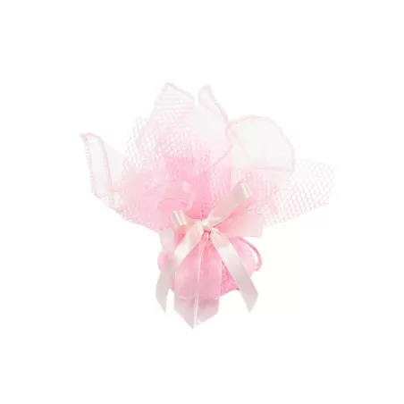 Bomboniera nascita e battesimo portafoto con clip albero della vita con bimba rosa resina Harmony - 4