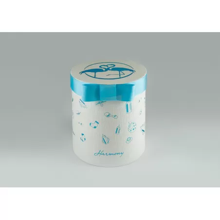 Bomboniera nascita e battesimo carillon angelo azzurro porcellana Harmony - 3