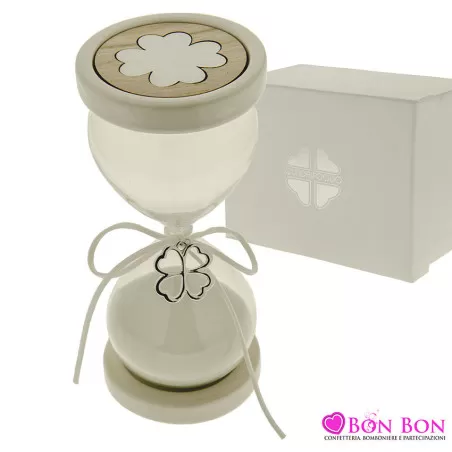 Bomboniera matrimonio quadrifoglio clessidra altezza 17 linea picasso Quadrifoglio - 1