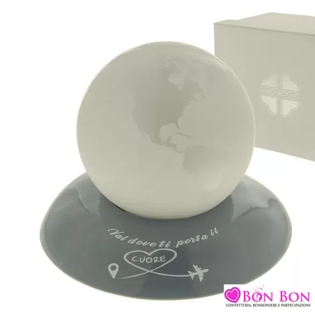Bomboniera matrimonio quadrifoglio sfera mondo led avion linea platone Quadrifoglio - 1
