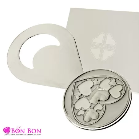 Bomboniera matrimonio quadrifoglio apribottiglie cuori linea sartre Quadrifoglio - 1