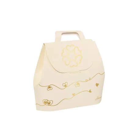 Bomboniera matrimonio harmony profumatore cuore bianco-oro porcellna Harmony - 3