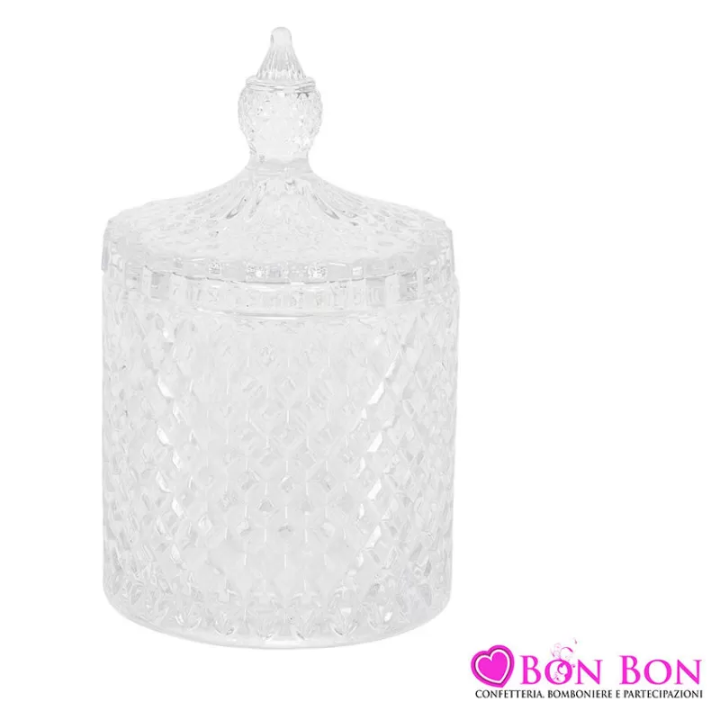 Bomboniera matrimonio harmony scatola c-candela in vetro diamantato Harmony - 1