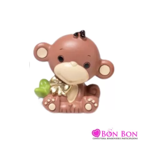 Bomboniera nascita e battesimo animali della foresta grande resina Margot - 5