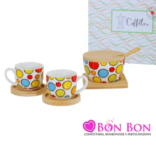 Bomboniera matrimonio cuorematto set da caffé a pois linea caffettino Cuorematto - 1