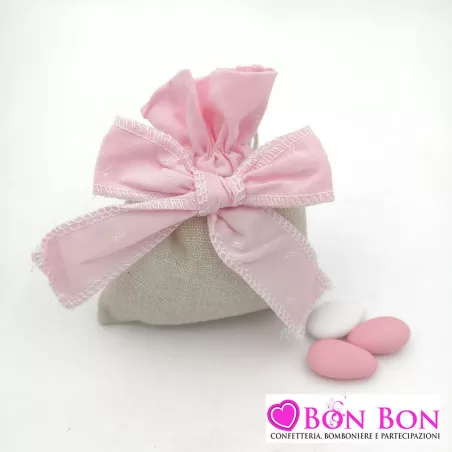 Sacchetto nascita bimba in offerta con fiocco rosa - 1