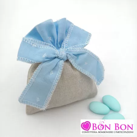 Sacchetto nascita bimbo in offerta con fiocco celeste - 1