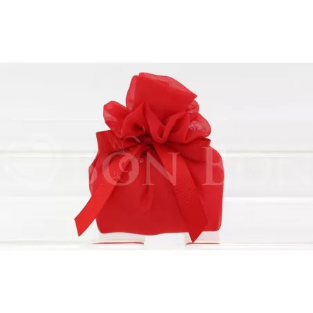 Sacchetto porta confetti per laurea organza Fagotto Rosso Liete Creazioni - 1