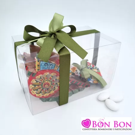 Bomboniera siciliana carretto in ceramica - 4