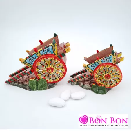 Bomboniera siciliana carretto in ceramica - 6
