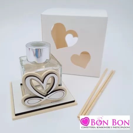 Bomboniera matrimonio profumatore infinito panna - 1