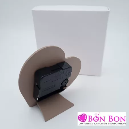 Bomboniera matrimonio orologio sposi tortora - 2