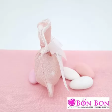Sacchetti confetti battesimo con stelle rosa Liete Creazioni - 10