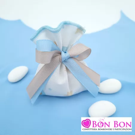 Sacchetti confetti battesimo orsetto su luna celeste Liete Creazioni - 8
