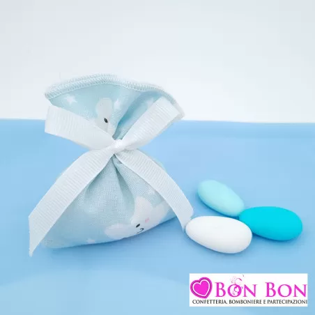 Sacchetti confetti per battesimo bimbo con stelle celeste Liete Creazioni - 2