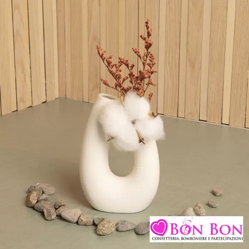 Bomboniera matrimonio vaso a forma di u misura piccola Claraluna - 1