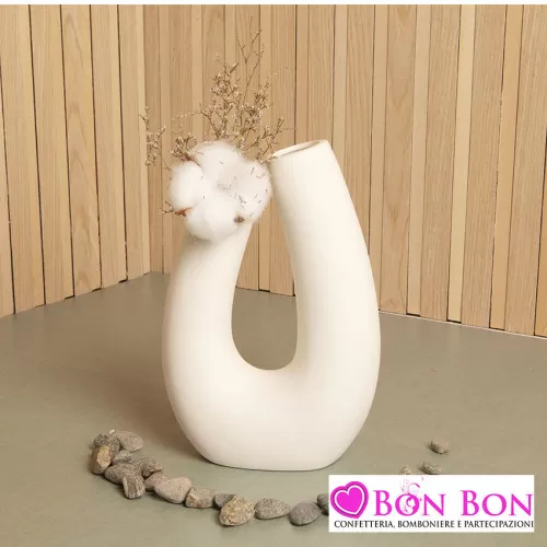 Bomboniera matrimonio vaso a forma di u misura grande Claraluna - 1