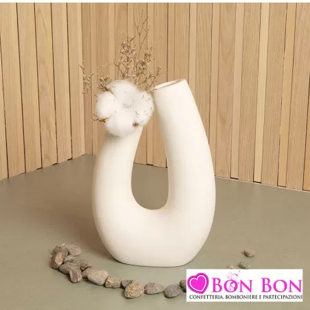 Bomboniera matrimonio vaso a forma di u misura grande Claraluna - 1