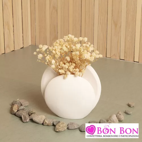 Bomboniera matrimonio vaso di forma tonda misura piccola Claraluna - 1