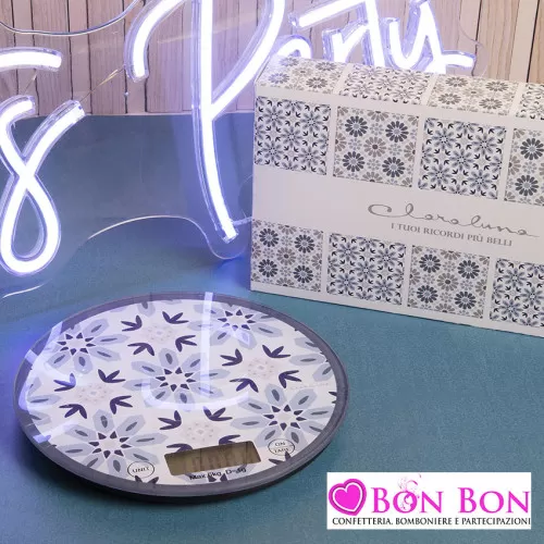 Bomboniera matrimonio utile bilancia rotonda Claraluna - 1