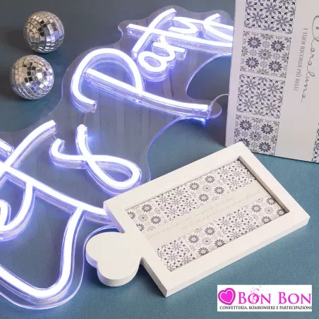 Bomboniera matrimonio vassoio con disegno maioliche senza bicchierini Claraluna - 1