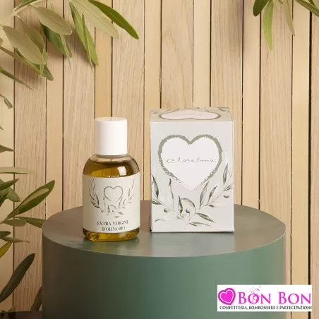 Bomboniera matrimonio oliera a forma di cuore misura piccola senza olio Claraluna - 3