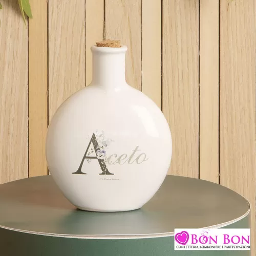 Bomboniera matrimonio porta aceto tondo Claraluna - 1