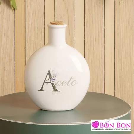 Bomboniera matrimonio porta aceto tondo Claraluna - 1