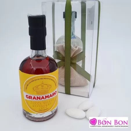 Bomboniera matrimonio liquore Granamaro dieci grani - 1