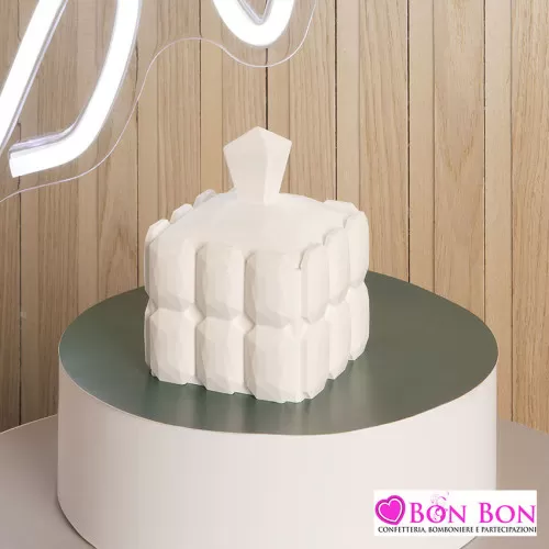 Bomboniera matrimonio scatolina quadrata Claraluna - 1