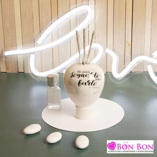 Bomboniera matrimonio diffusore mongolfiera mondo misura piccola Claraluna - 1