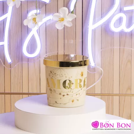 Bomboniera matrimonio candela amore avorio misura piccola Claraluna - 1