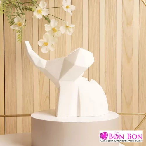 Bomboniera matrimonio salvadanaio elefante bianco Claraluna - 1
