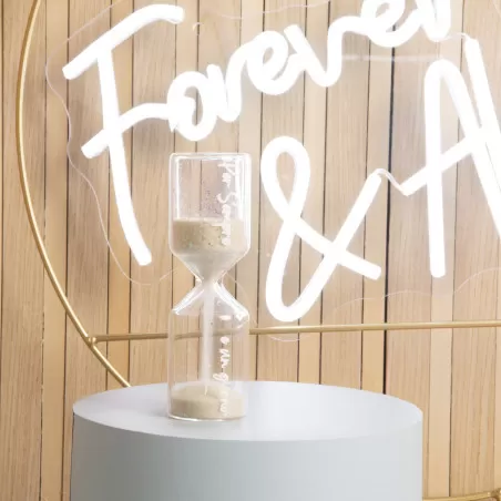 Bomboniera matrimonio clessidra con frase misura piccola Claraluna - 1