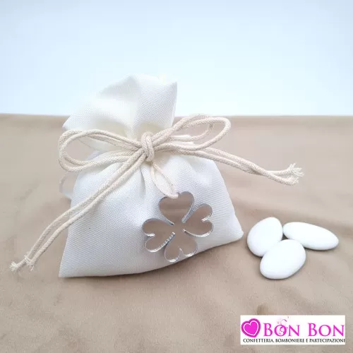 Sacchetto in offerta prima comunione con quadrifoglio Royal Gifts - 1