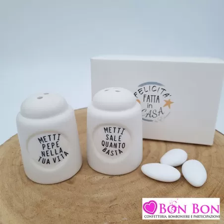 Bomboniera matrimonio sale e pepe con frasi ETM - 1