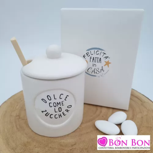 Bomboniera matrimonio zuccheriera con frase ETM - 1