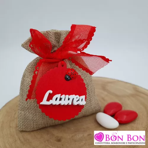 Sacchetto laurea rustico con applicazione ETM - 1