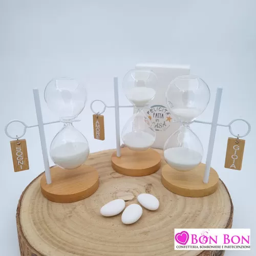 Bomboniera matrimonio clessidra sospesa ETM - 1